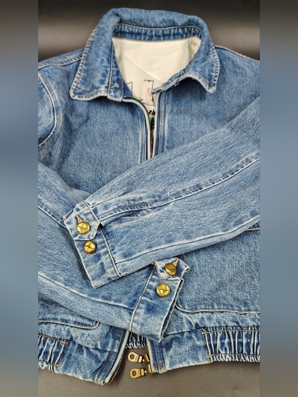Blue Denim Jacket Sz Medium - Large - Picture 11 of 16